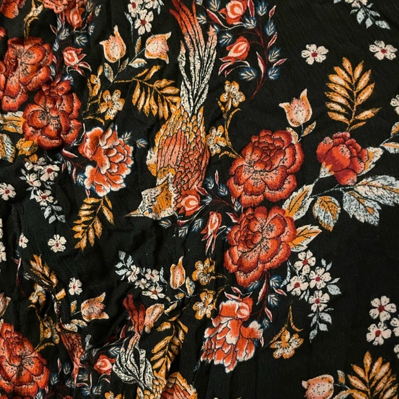 Black Floral kimono duster - Picture 2 of 3